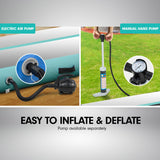 4m x 2m Air Track Gymnastics Mat Tumbling Exercise - Grey Green