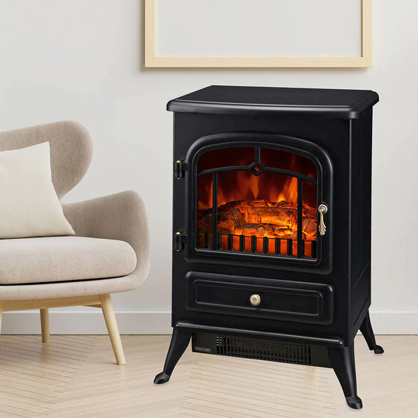 Lenoxx 1800W Electric Fireplace Heater w/ Fire Effect - LF180 – Smooth Sales