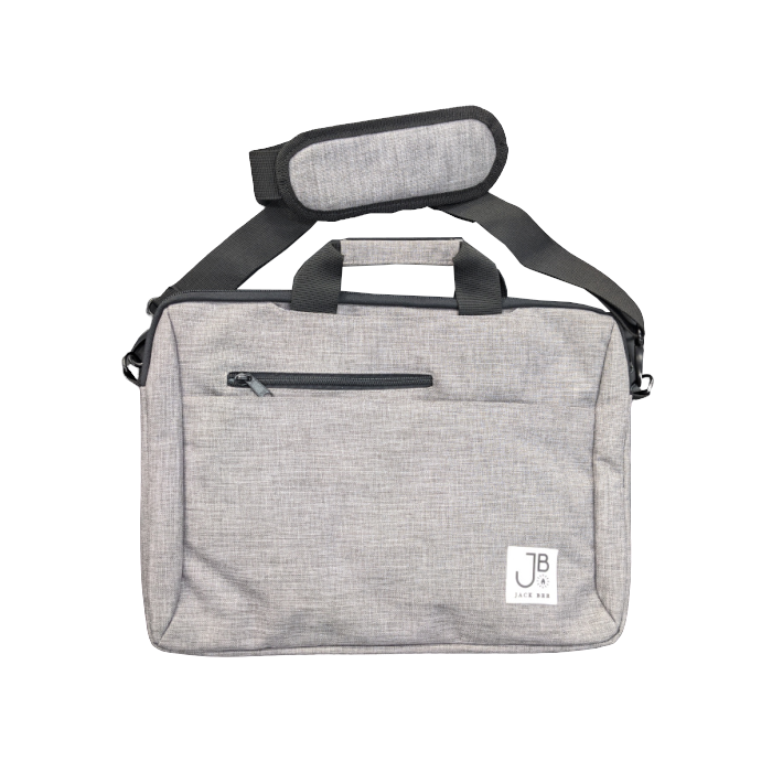 Jack Bee Grey Canvas Laptop Bag