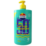 Le Tan 950mL Sunscreen Let's Go Coconuts SPF50+