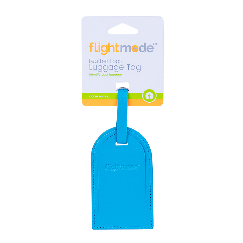 Flightmode Leather Look Luggage Tag