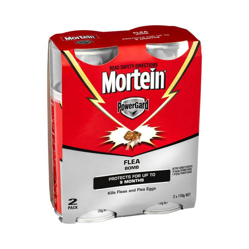 Mortein Powergard Flea Bomb 2 Pack 150gm
