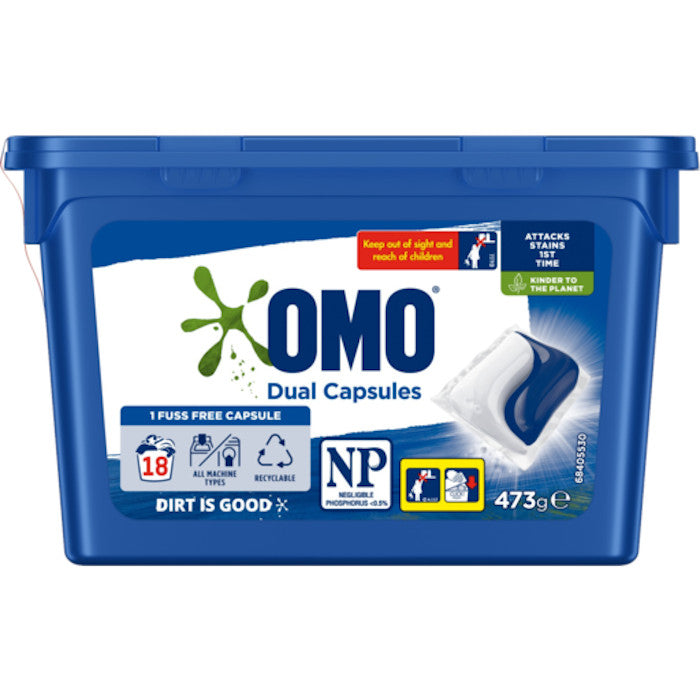 OMO Laundry Dual Capsules 18 Pack - 473g
