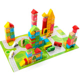 Municipal Transportation Wooden Building Blocks - 100pcs