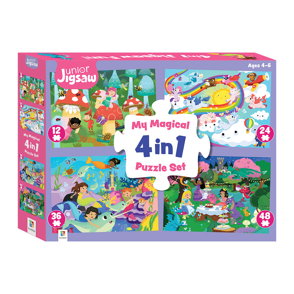 Junior Jigsaw: My Magical 4 in 1 Puzzle Set