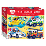Junior Jigsaw Shaped 4-in-1: Emergency Vehicles