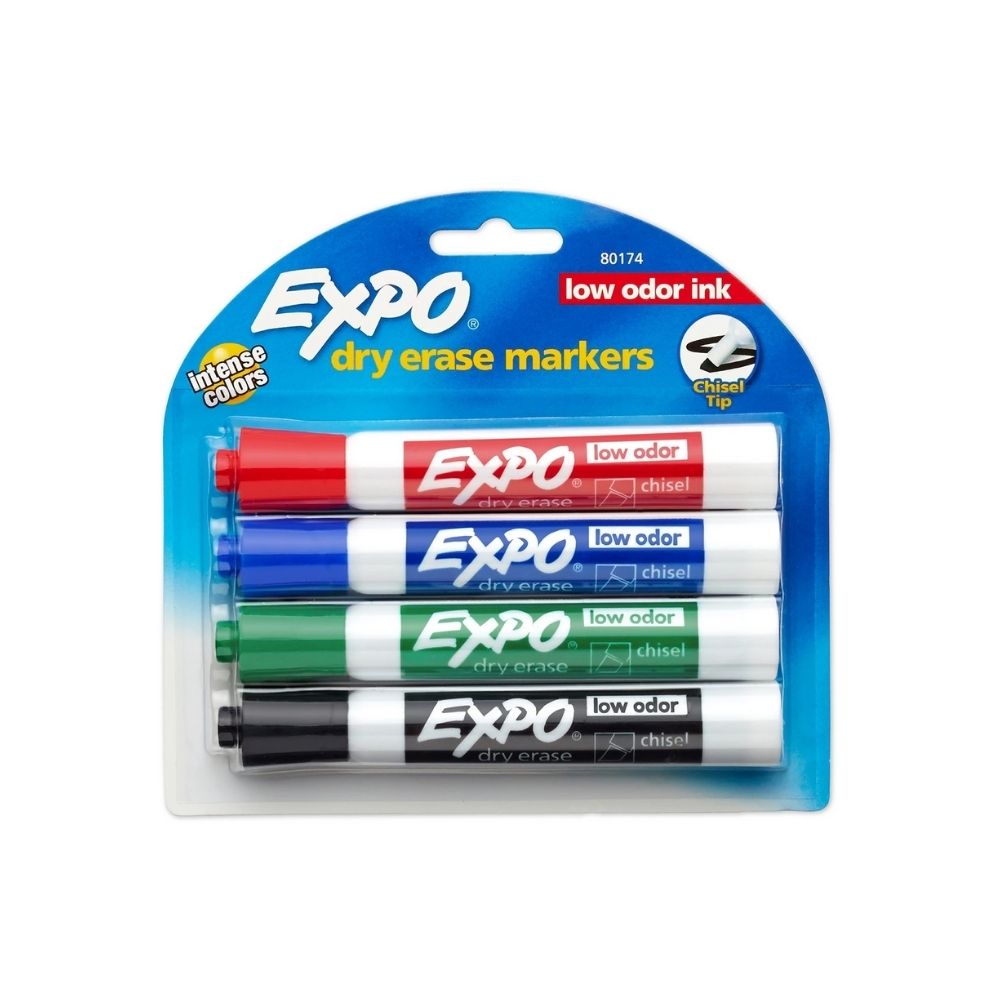 Expo Dry Erase Markers Assorted Colours - 4 Pack