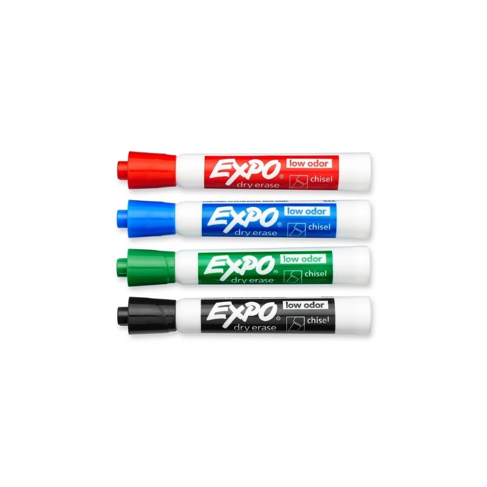 Expo Dry Erase Markers Assorted Colours - 4 Pack
