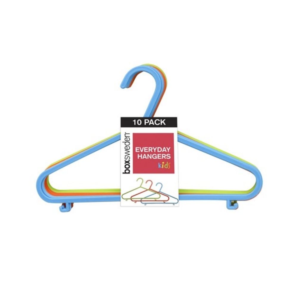 Boxsweden Kids Plastic Hangers - 10 Pack