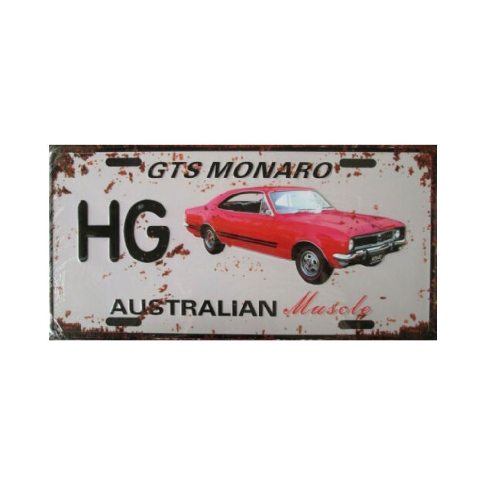 Aussie Vintage Muscle Car Plate Sign