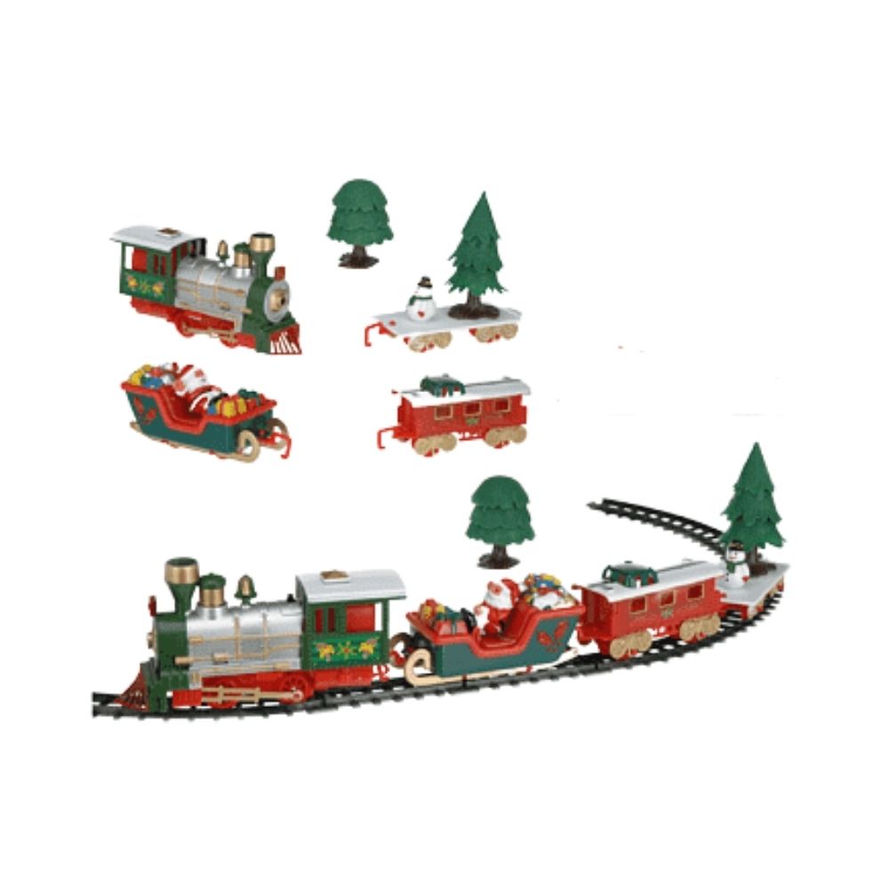 Battery Operated Deluxe Christmas Train Set 101 Piece
