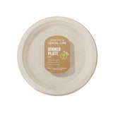 2 Pack x Lemon & Lime ECO Sugarcane Dinner Plate Natural 30pc - 23cm