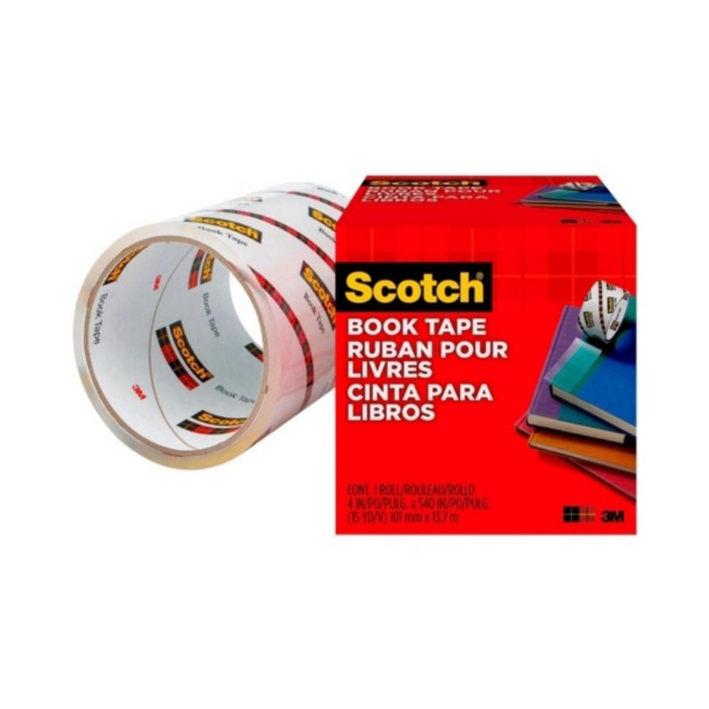 Scotch Clear Book Tape - 101mm x 13.7m