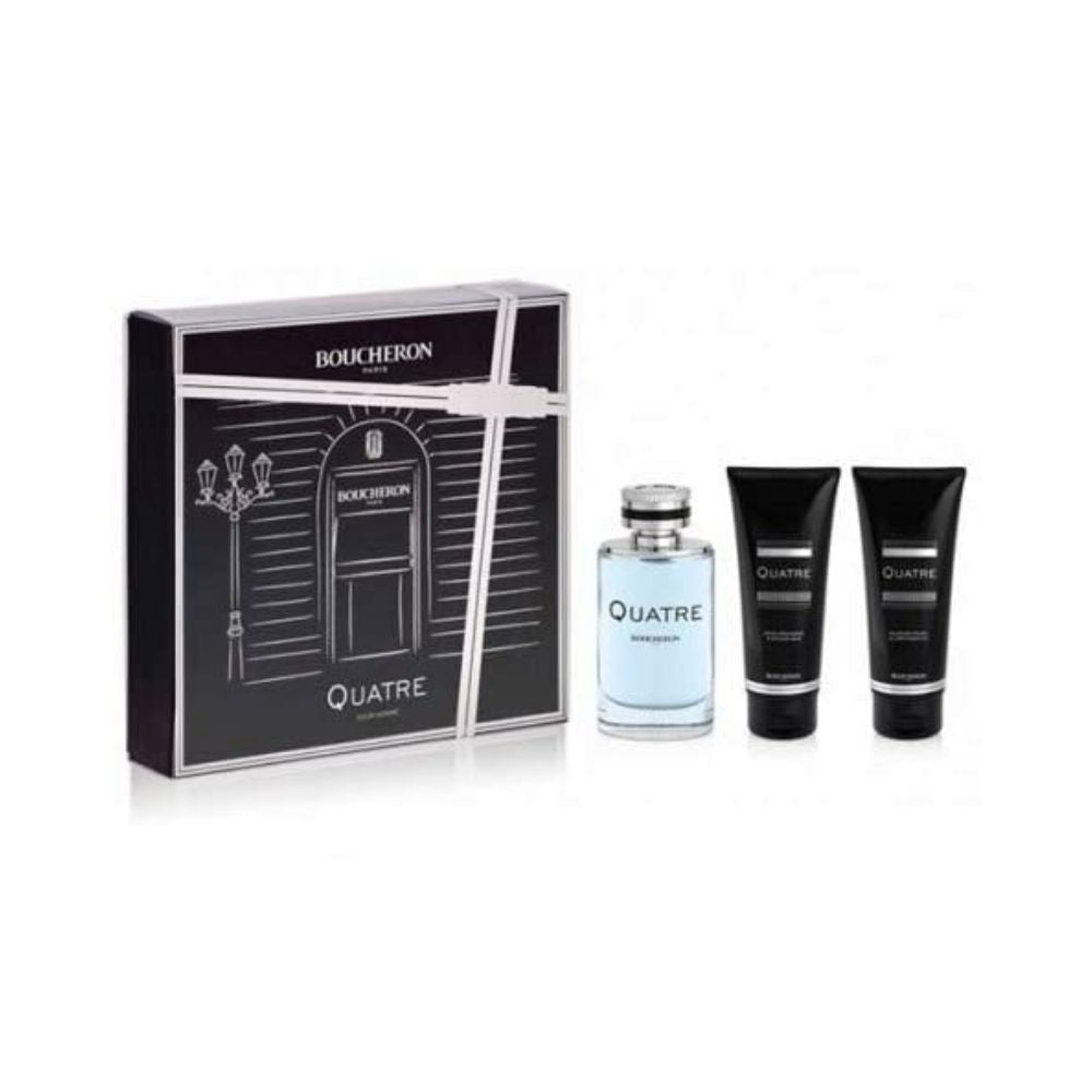 Boucheron Quatre For Men Eau De Toilette 3 Pieces Gift Set