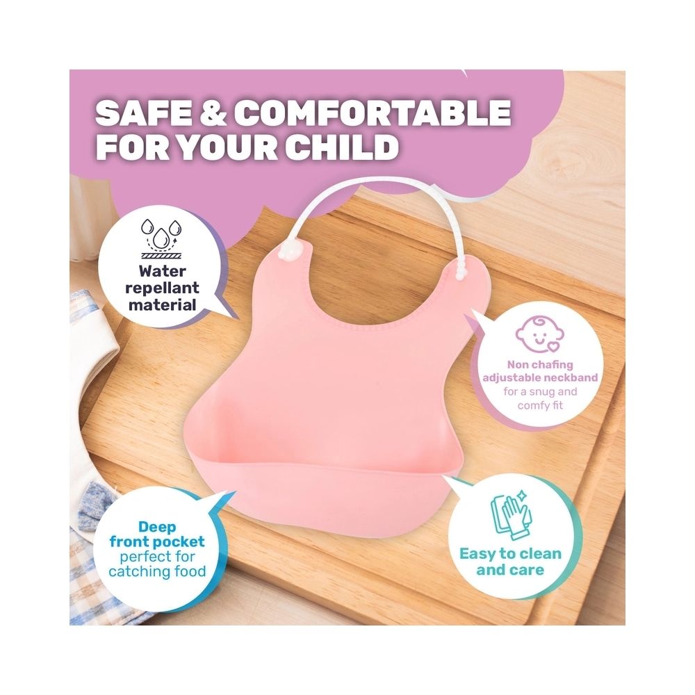 1st Steps Adjustable Baby Bib Food & Liquid Catcher