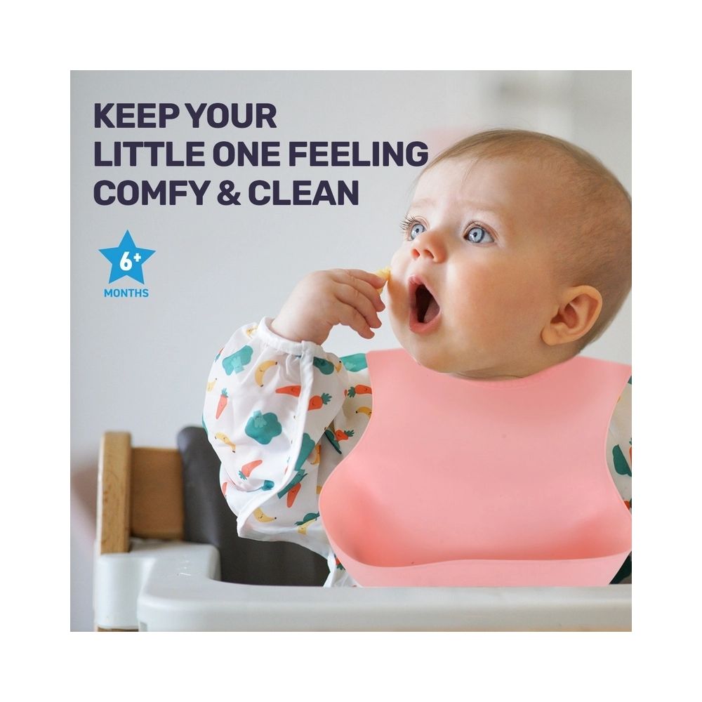 1st Steps Adjustable Baby Bib Food & Liquid Catcher