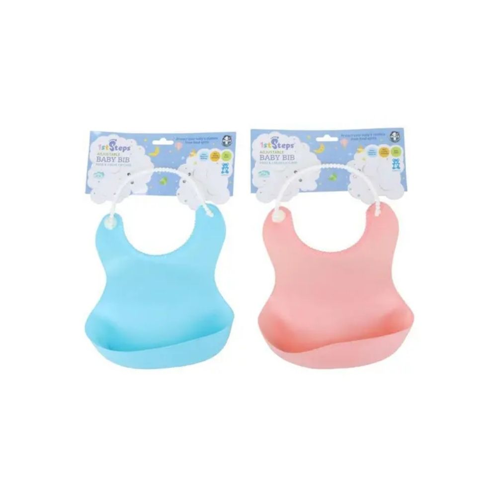 1st Steps Adjustable Baby Bib Food & Liquid Catcher