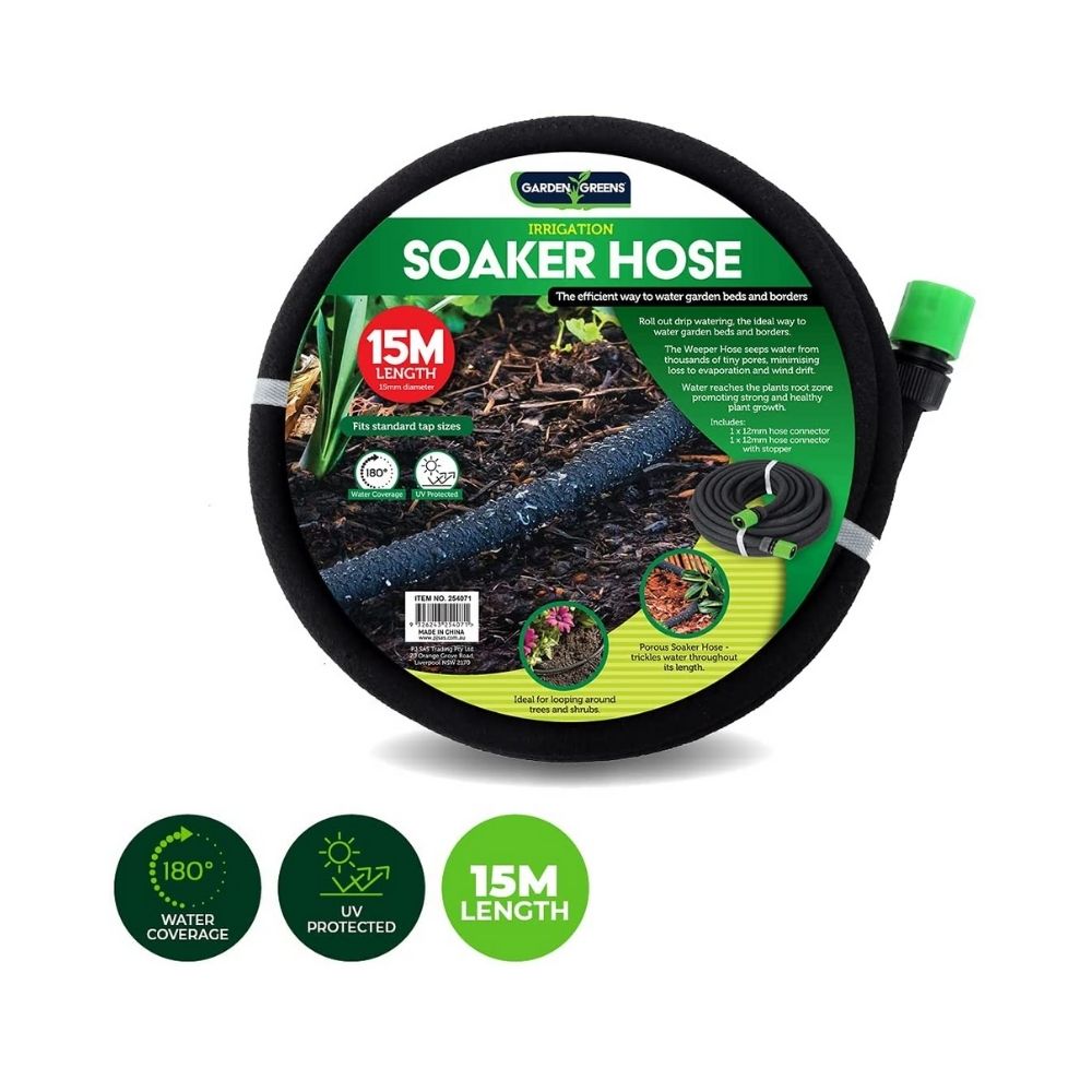 Garden Greens Garden Irrigation Hose & Connectors Eco Friendly 15m