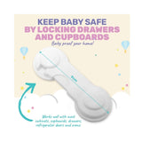 1st Steps Baby Safety 2 Piece Adhesive Latch Lock