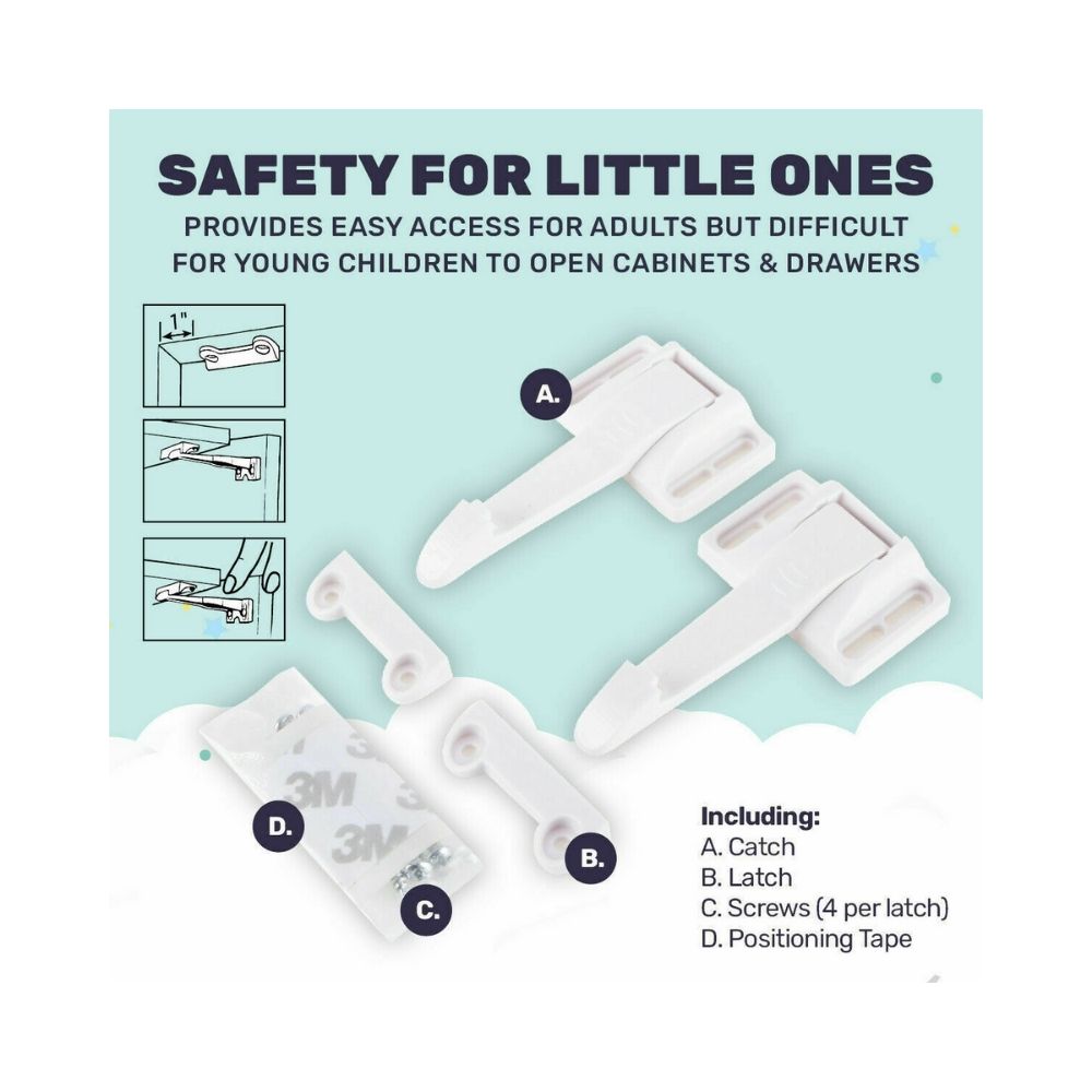 1st Steps Baby Safety 2 Piece Furniture Safety Latch