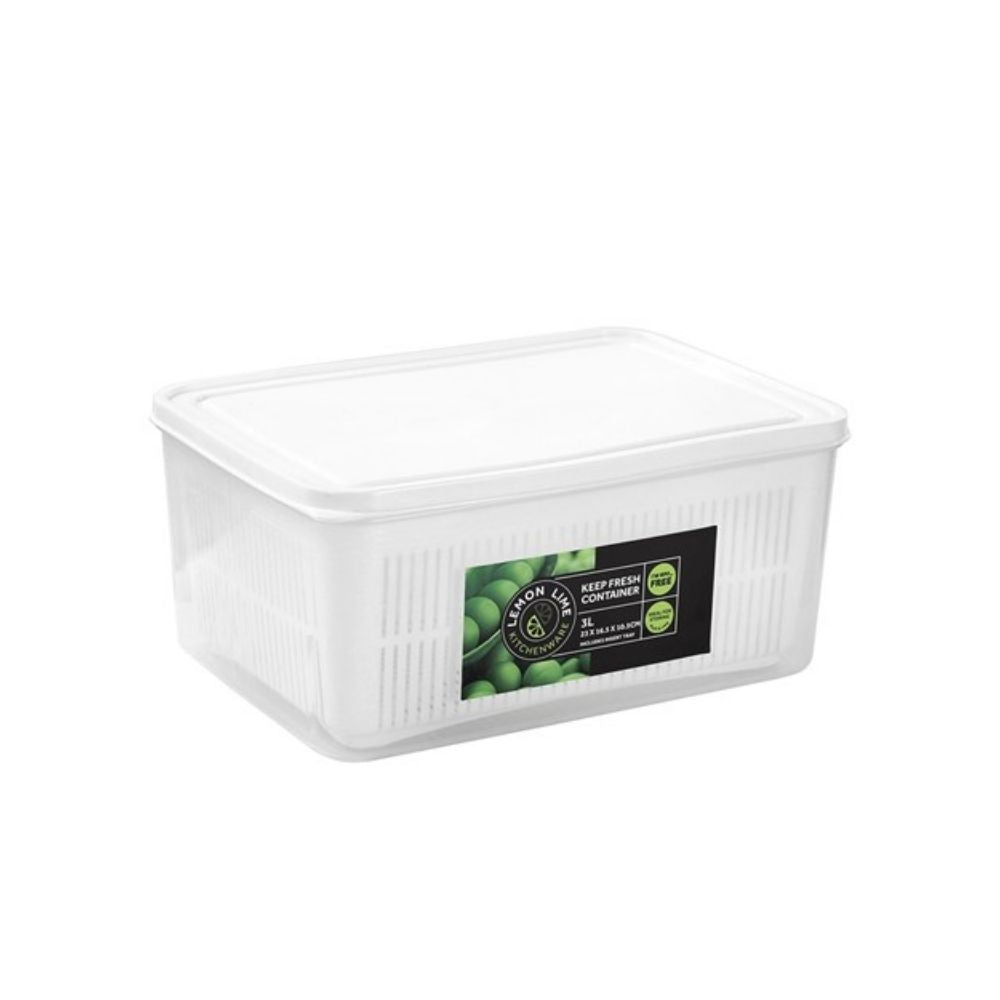 Keep Fresh Storage Container with Lid by Lemon Lime - 3L - 23x16.5x10.5cm