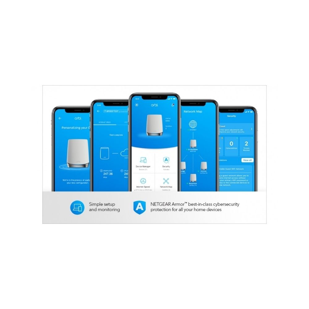 Netgear Orbi AX4200 Tri-Band Wi-Fi 6 Mesh System (2 Pack) - RBK752