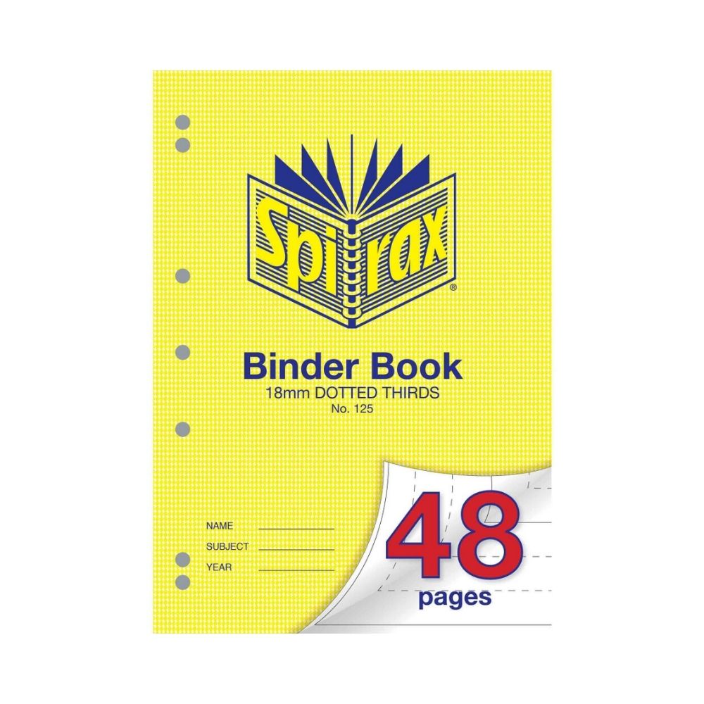 Spirax Binder Book 18mm Dotted Thirds 48 Pages A4
