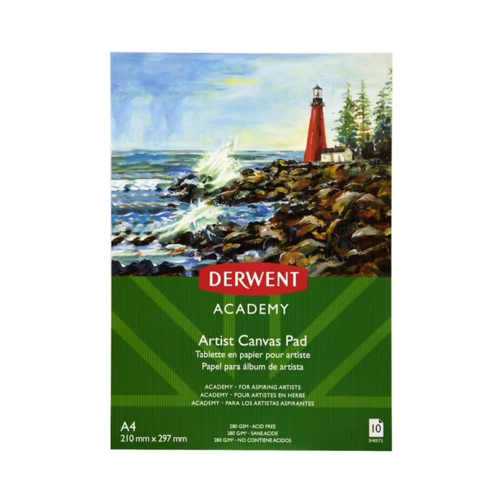 Derwent Academy Artist Canvas Pad 10 Sheets A4