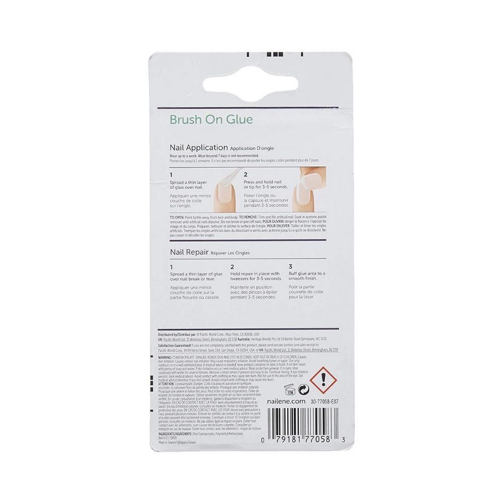 Nailene Ultra Quick Brush On Glue Pink - 5g