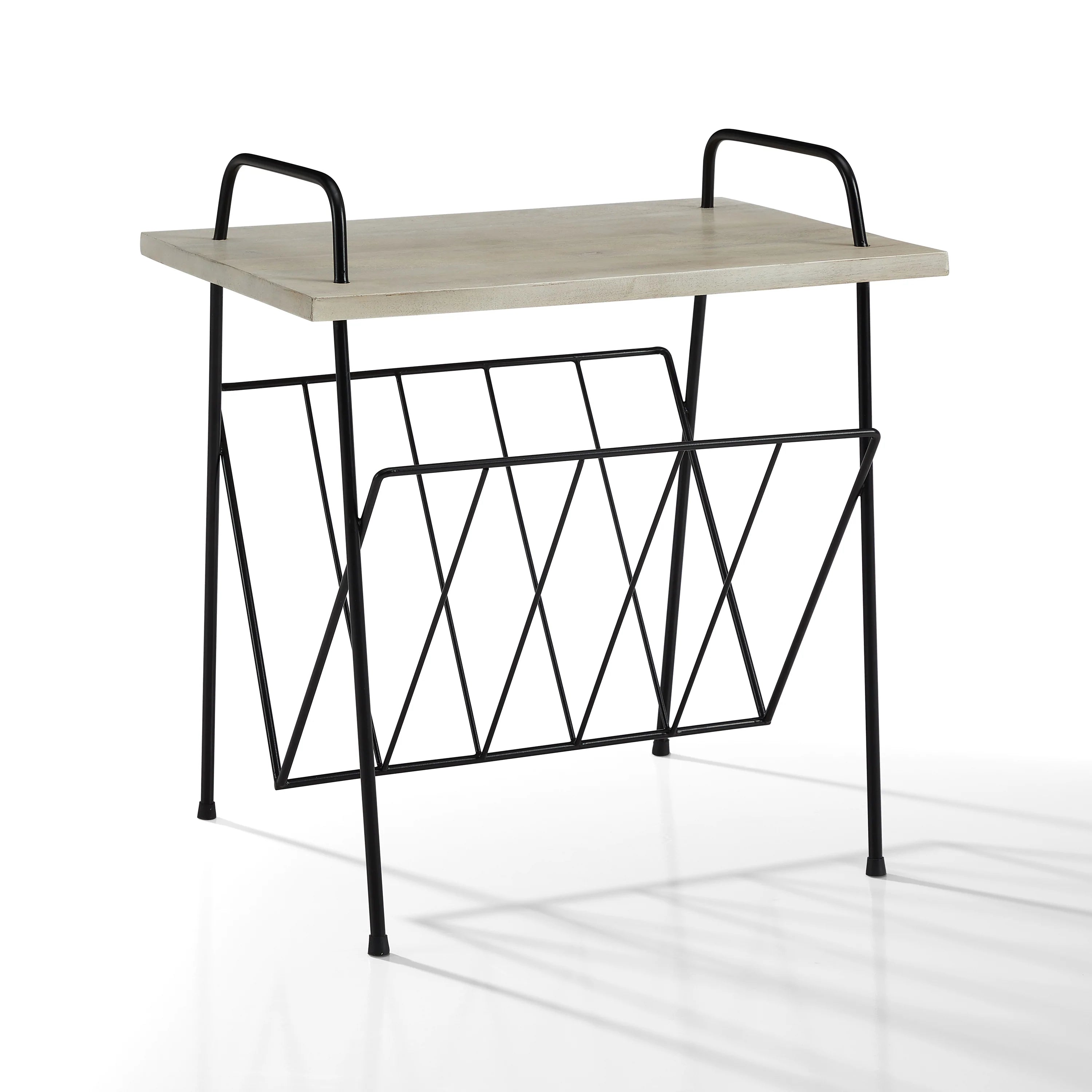 Crosley Wiltshire Turntable Stand - White Wash Wood