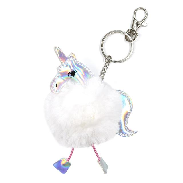 Unicorn Fluffy Keyring