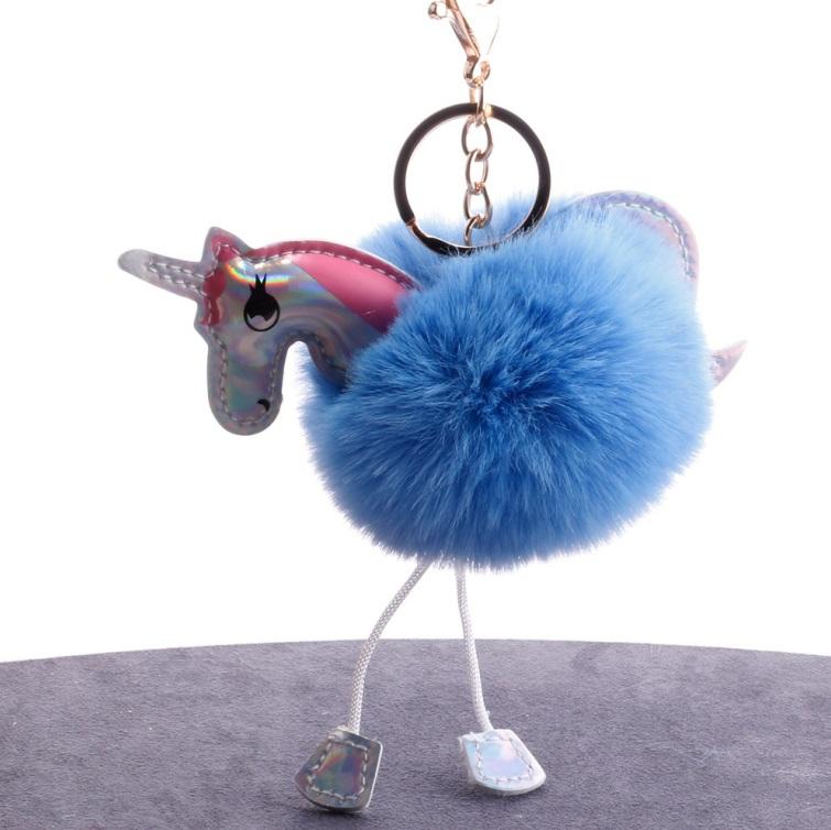 Unicorn Fluffy Keyring