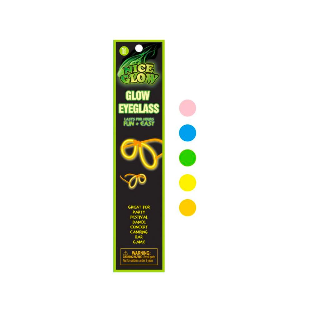 4 x Glow Eyeglasses - Assorted