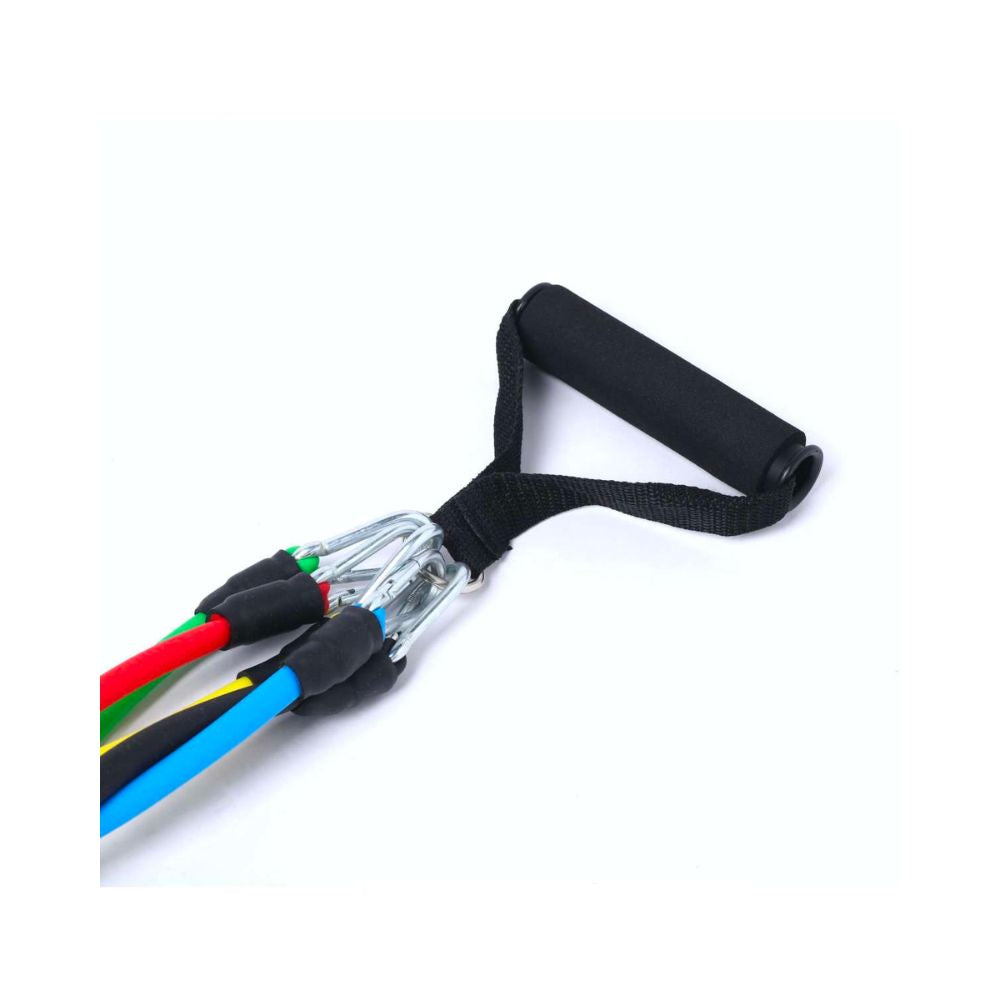 Zen Flex Fitness Heavy Duty Resistance Band Set - Multicoloured- 124x1.5x1.5cm