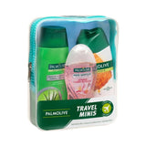 Palmolive Travel Hand Sanitiser, Shampoo , Conditioner & Body Wash - 3 Pack