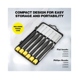 Handy Hardware Screwdriver Set with Case - 6 Piece