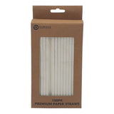 Eco Biodegradable Material Premium Paper Straws - 100PK