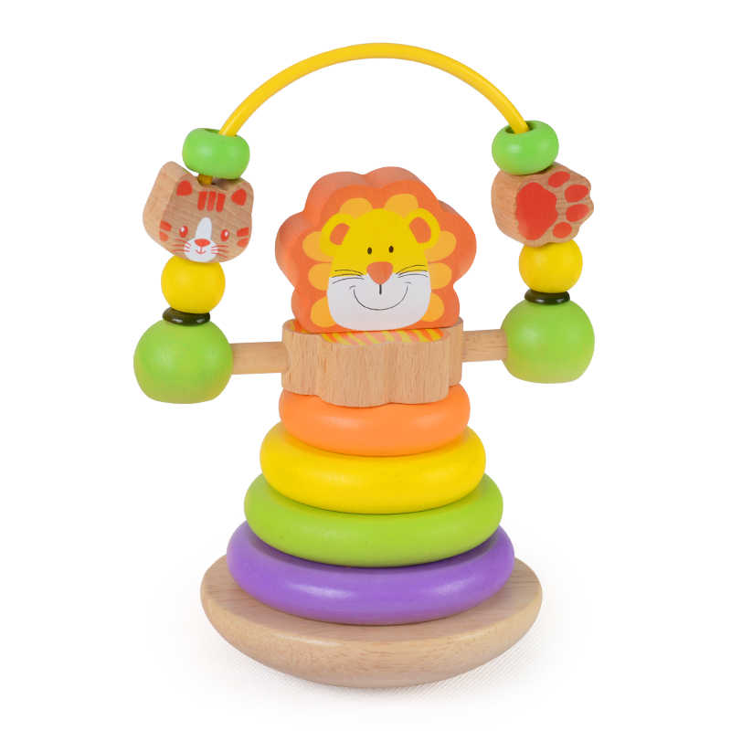 KidUs Lion Stacker with Bead Fun