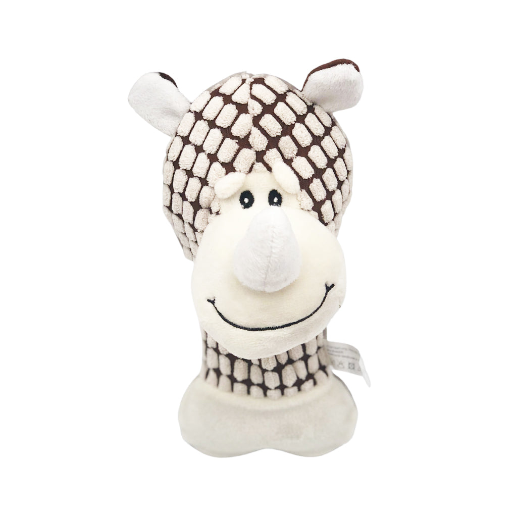 Fuzzy Friends Dog Toys With Squeaker - Hippo - 25cm
