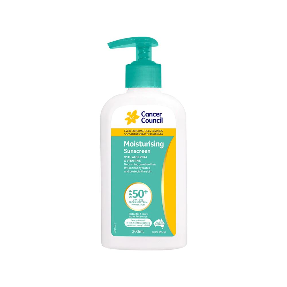 Cancer Council Moisturising Sunscreen SPF50+ - 200mL