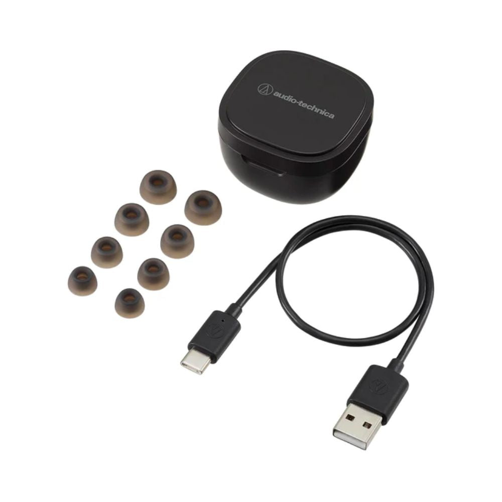 Audio-Technica ATH-SQ1TW Truly Wireless In-Ear Headphones - Black
