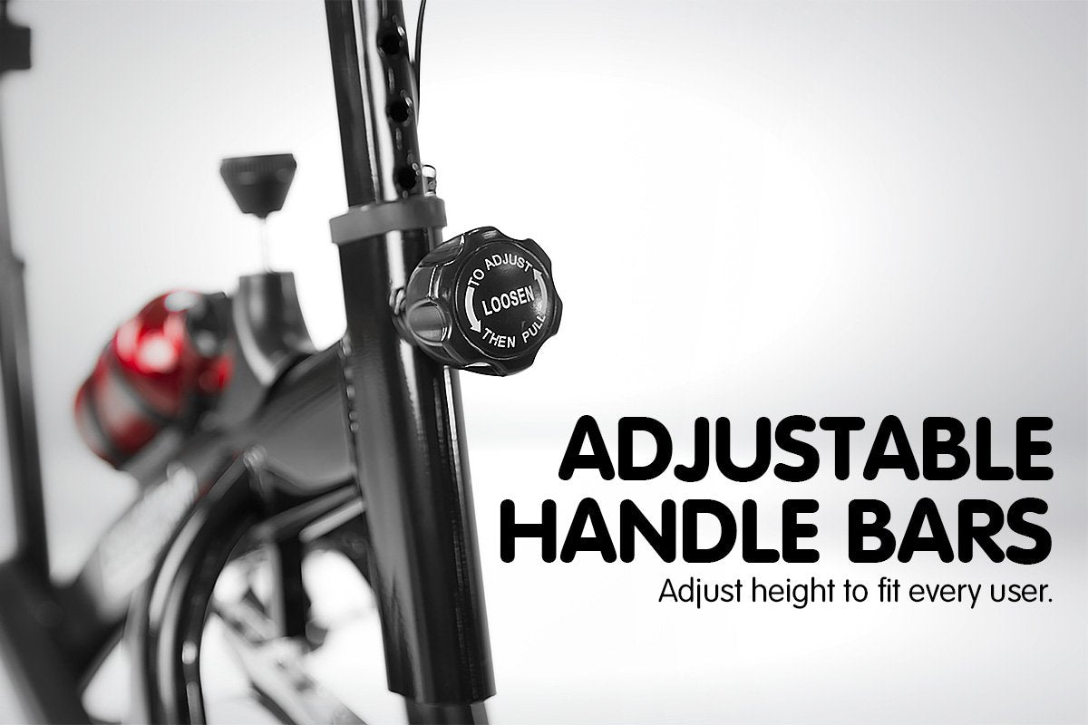 Powertrain Home Gym Flywheel Exercise Spin Bike - Black