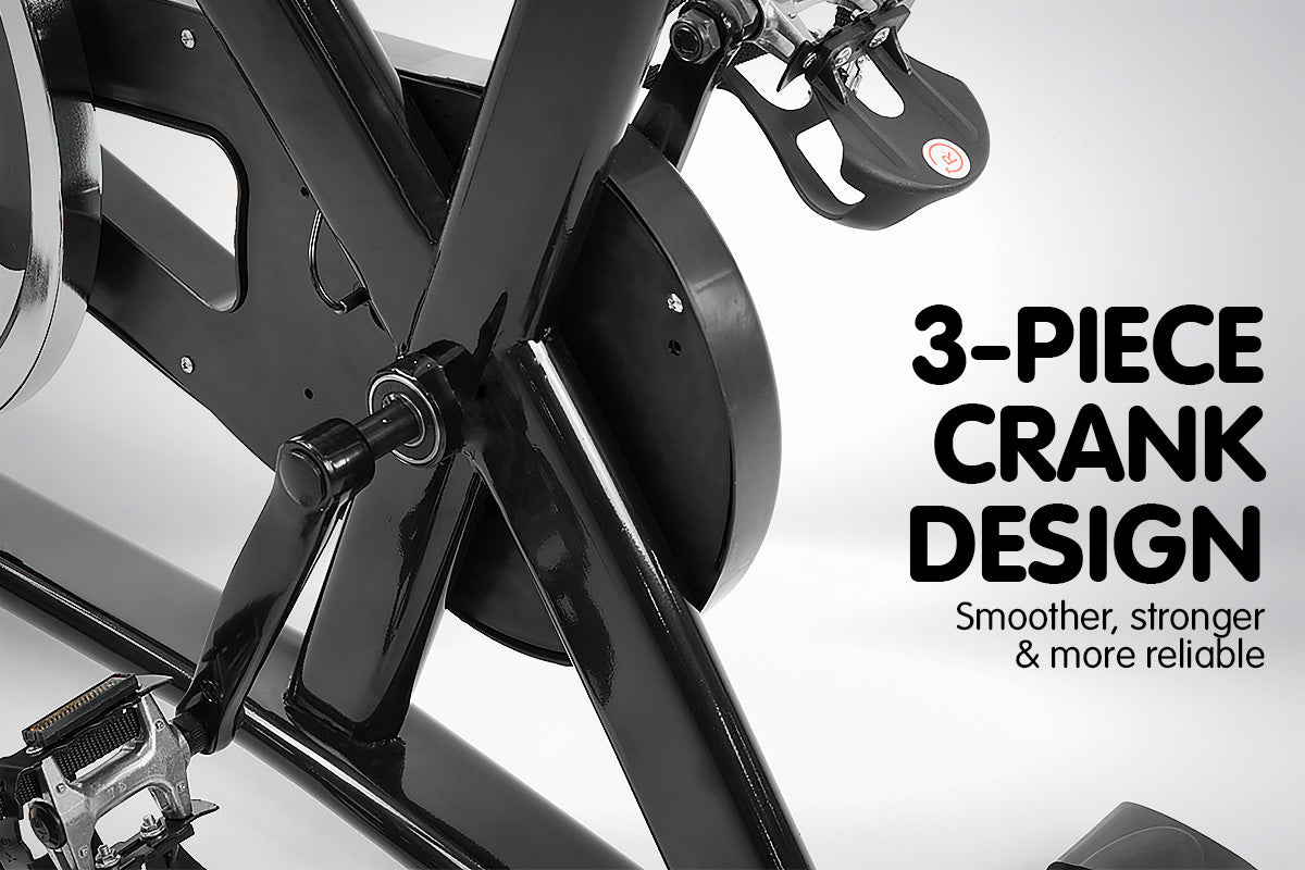 Powertrain Home Gym Flywheel Exercise Spin Bike - Black