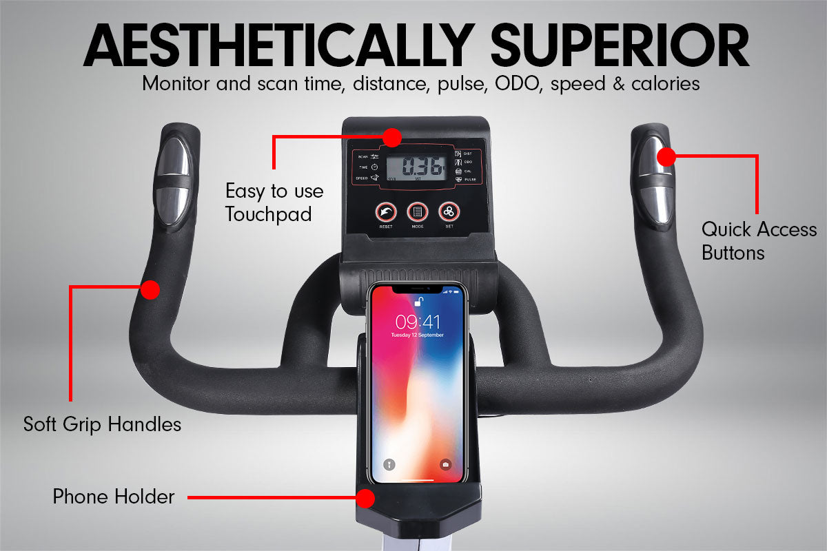 Powertrain RX-200 Exercise Spin Bike Cardio Cycling - Black