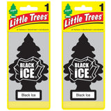 2 Pack x Little Trees Air Freshener - Black ice