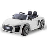 R8 Spyder Audi Licensed Kids Electric Ride On Car Remote Control White
