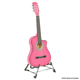 38in Cutaway Acoustic Guitar with guitar bag - Pink