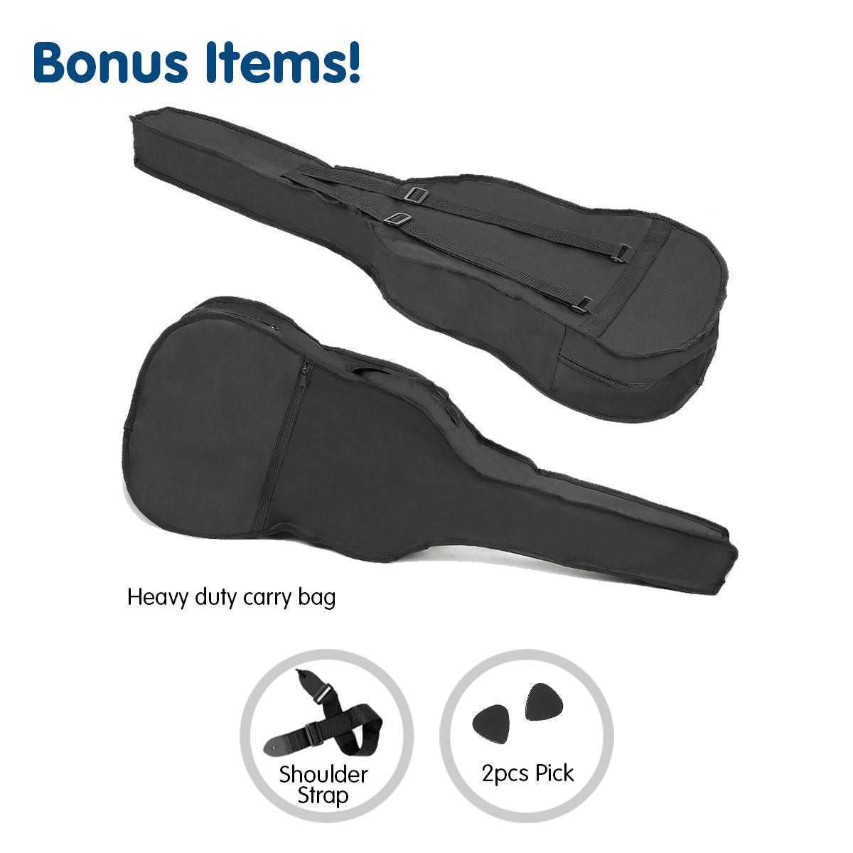 38in Cutaway Acoustic Guitar with guitar bag - Pink