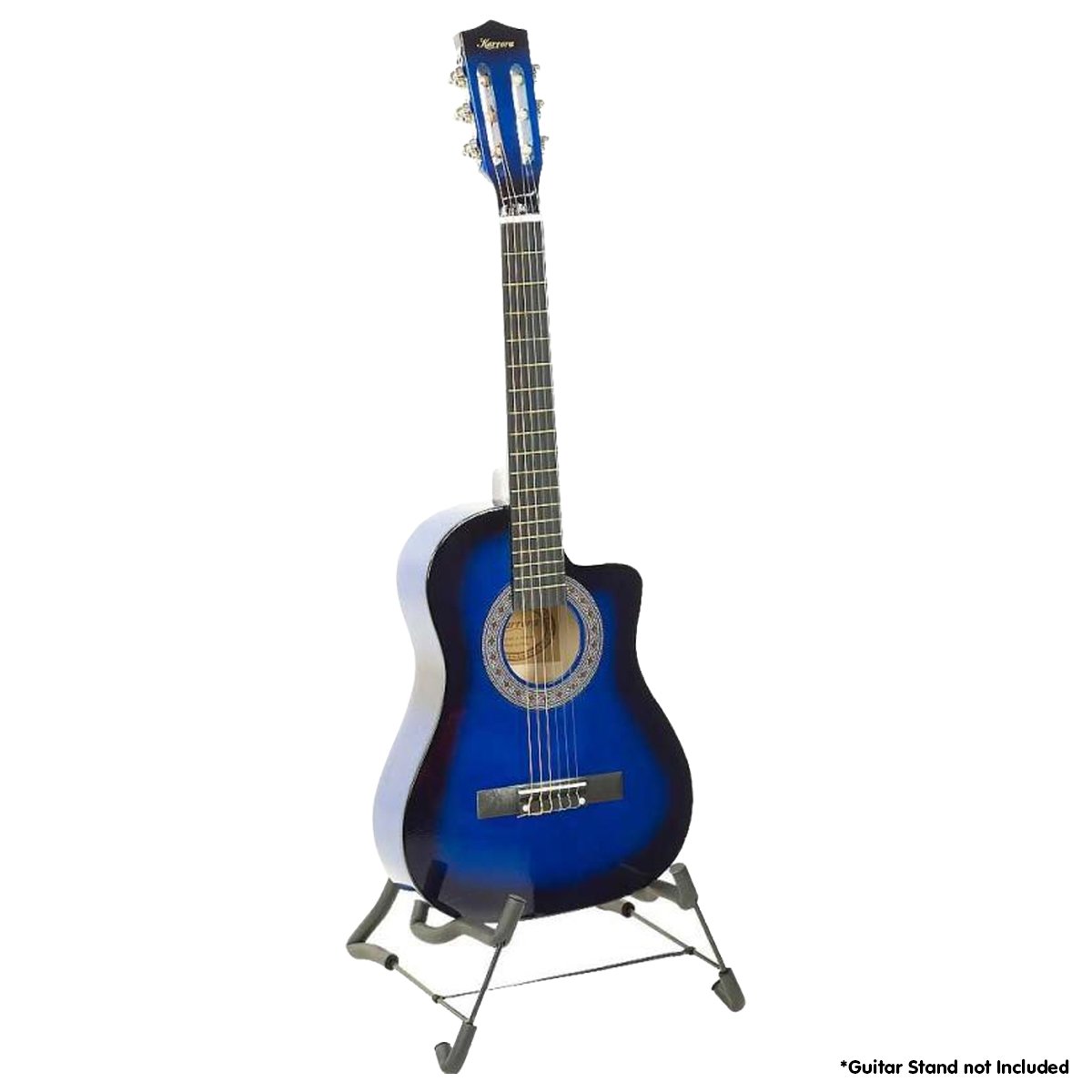 38in Cutaway Acoustic Guitar with guitar bag - Blue Burst