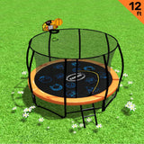 Kahuna Pro 12ft Trampoline with Mat, Reversible Pad, Basketball Set